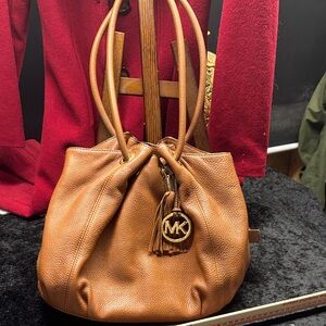 Michael Kors Brown Leather Shoulder Bag